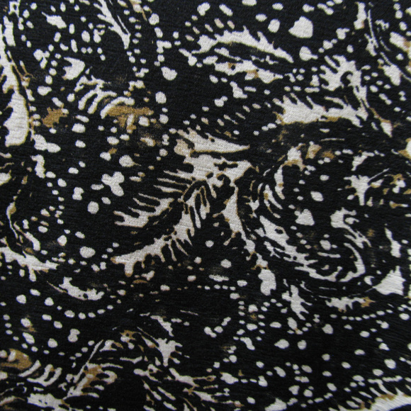 COLDWATER CREEK 2X Black/White/Gold Top 3/4 sl - Picture 4 of 5